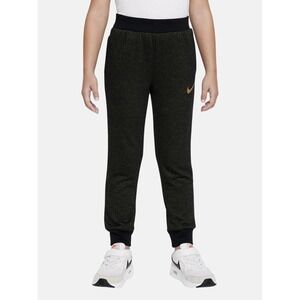 Nike Little Girl's Speckled Fleece Jogger Pants Black + Gold Size 3-4 Yrs XS